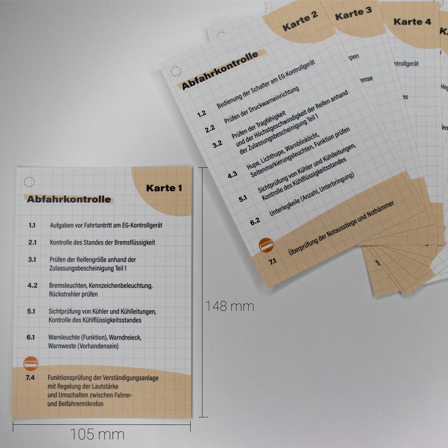 Abfahrkontrollkarten Set