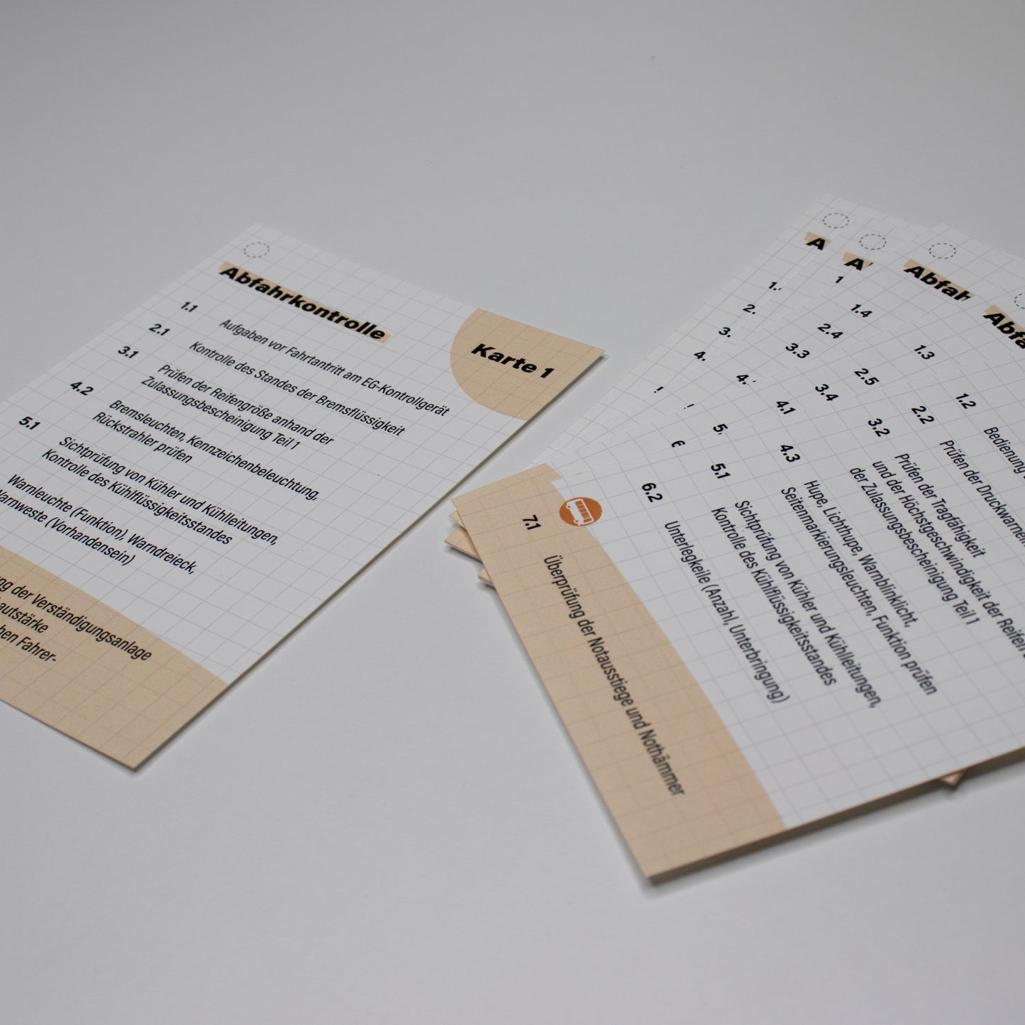 Abfahrkontrollkarten Set